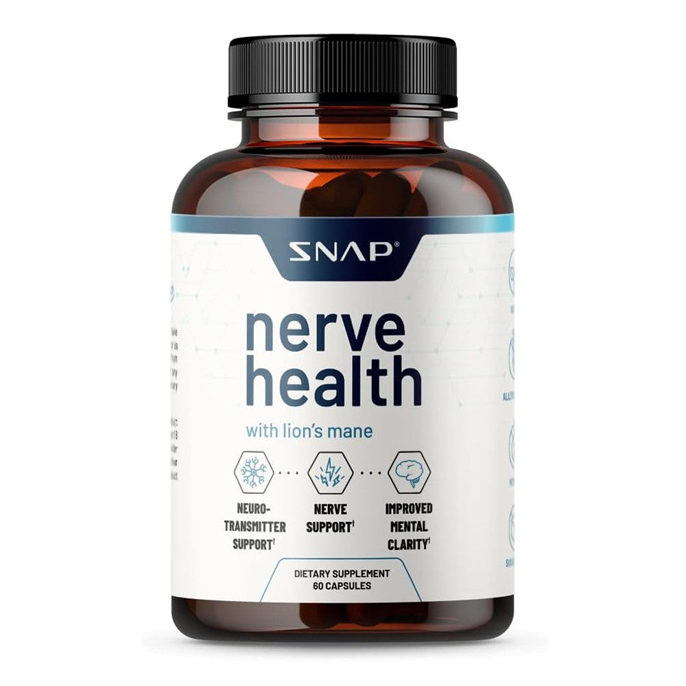 Snap Nerve Health Capsules, Improved Mental Clarity, Memory and Focus, 60 Ea